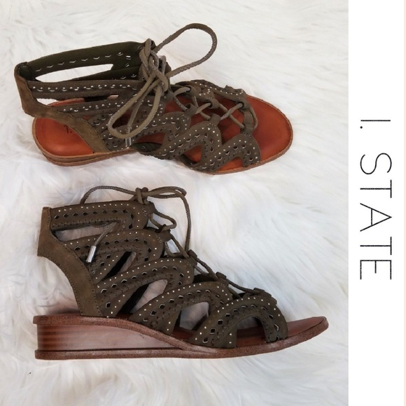 1. State Shoes - 1. STATE Maygan Ghillie Wedge Sandal Size 7 NWOT
